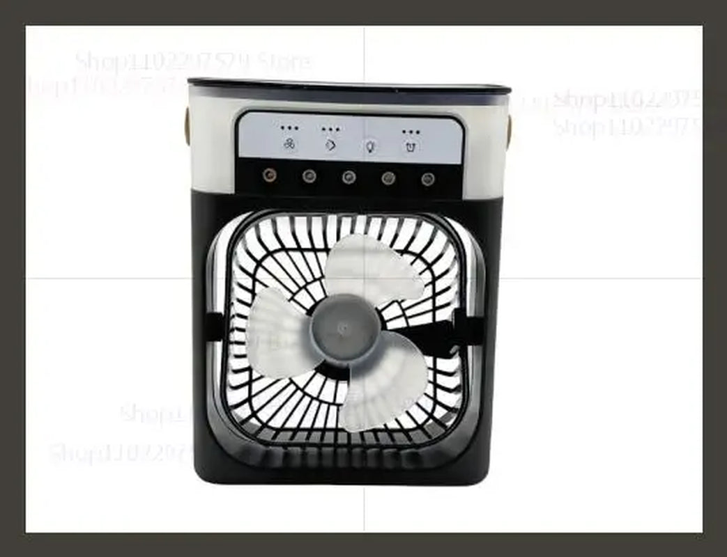 Portable Mini USB Air Humidifier Fan Water Mist Cooler 3-In-1 Cooler Fan LED Night Lights Air Conditioner Mini Electric Fan