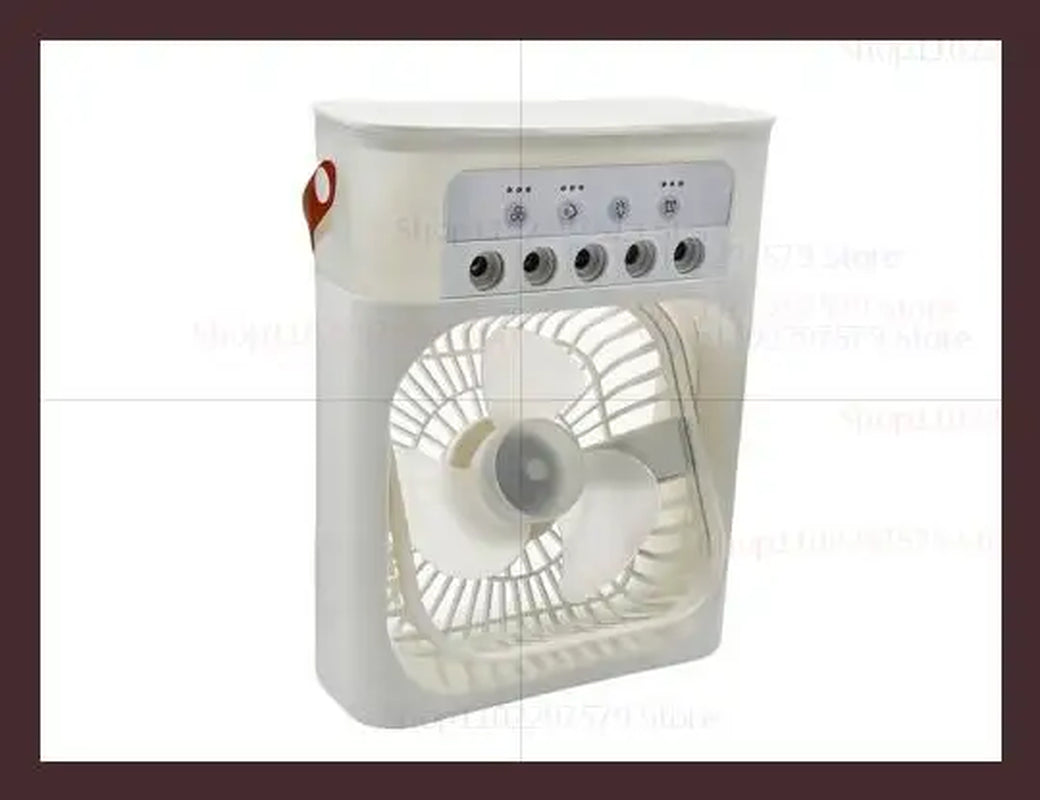 Portable Mini USB Air Humidifier Fan Water Mist Cooler 3-In-1 Cooler Fan LED Night Lights Air Conditioner Mini Electric Fan